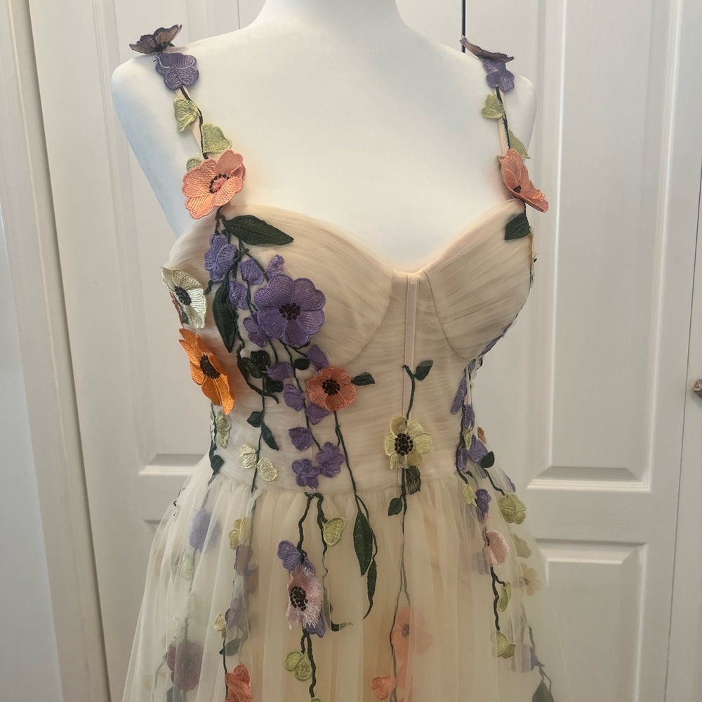 Beautiful Tulle dress, with hand -sewn flowers. Very “Taylor Swift.” Never worn.
